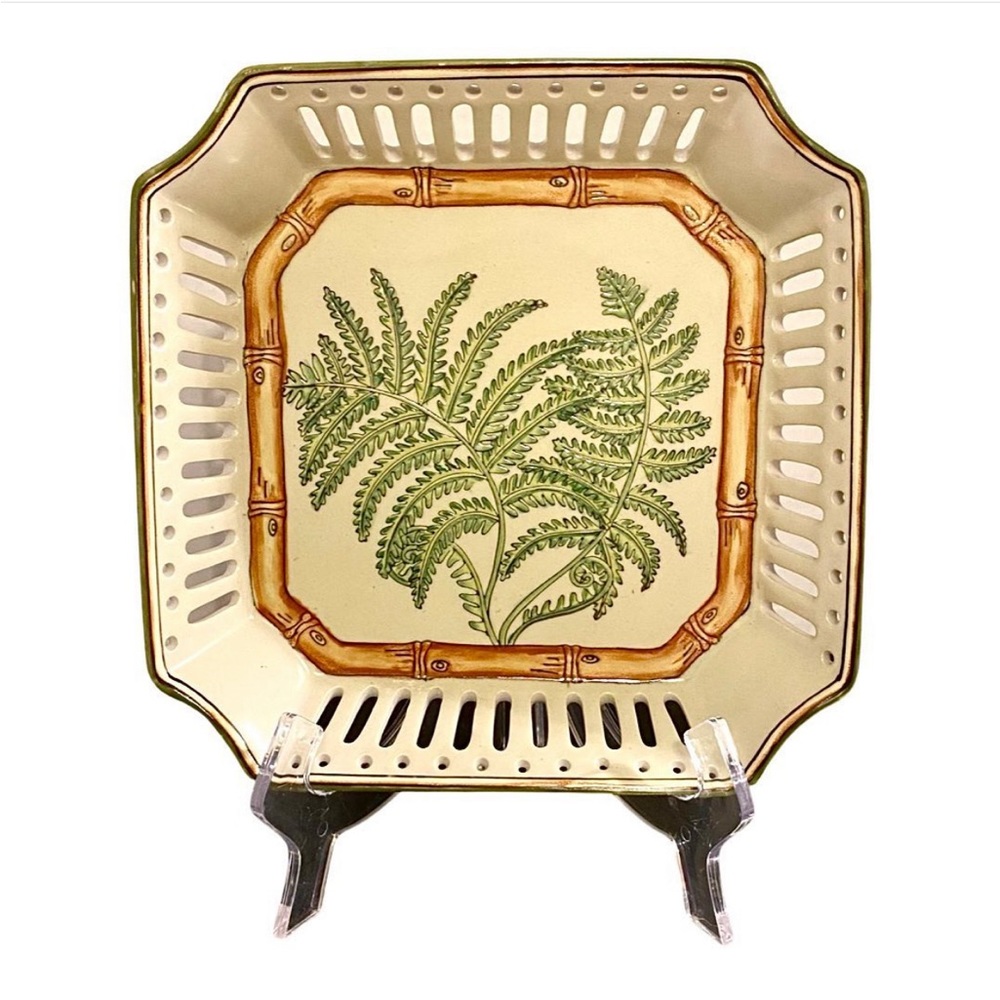 Andrea By Sadek sensitive fern trinket tray